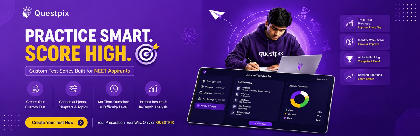 Custom Test Series built for NEET aspirants — Practice smart. Score high.